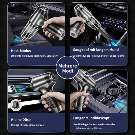 Hikeren Hikeren Akku-Handstaubsauger Akku-Staubsauger, abnehmbar, 120 W, ergonomischer Griff (silbergrau), Beutellos  Беспроводной ручной пылесос Hikeren Беспроводной пылесос со съемной эргономичной ручкой мощностью 120 Вт (серебристо-серый) без мешка