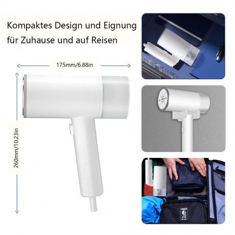 GelldG GelldG Dampfburste Dampfglatter 1200W faltbar Dampfbugel mit 200ML Wassertank  Паровая щетка GelldG, складной паровой утюг мощностью 1200 Вт с резервуаром для воды объемом 200 мл