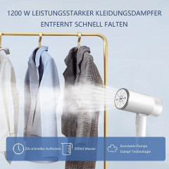 GelldG GelldG Dampfburste Dampfglatter 1200W faltbar Dampfbugel mit 200ML Wassertank  Паровая щетка GelldG, складной паровой утюг мощностью 1200 Вт с резервуаром для воды объемом 200 мл