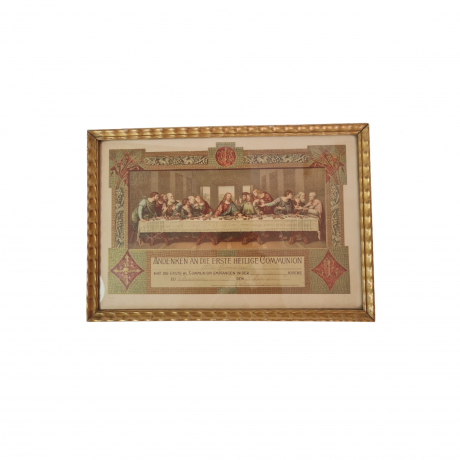 Картина винтажная "Тайная вечеря", 34,5 x 23,5 см, Германия, 1970-80гг.