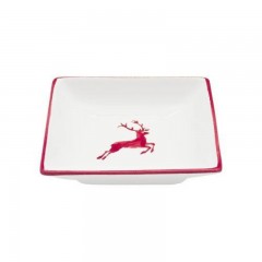 Gmundner Keramik Gmundner Keramik Rubinroter Hirsch Snackschale 11x11x2,8 cm Керамическая миска для закусок Gmundner Ruby Red Deer 11x11x2,8 см