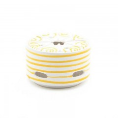 Gmundner Keramik Gmundner Keramik Gelbgeflammt Stovchen / Teewarmer Glatt d: 14 cm / h: 8,7 cm Gmundner керамический подогреватель с желтым пламенем / чайный уют, гладкий d: 14 см / высота: 8,7 см