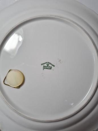 Тарелка декоративная винтажная Johann Haviland Bavaria "Дюссельдорф", коллекционная, фарфор,Германия, 1970-80гг.