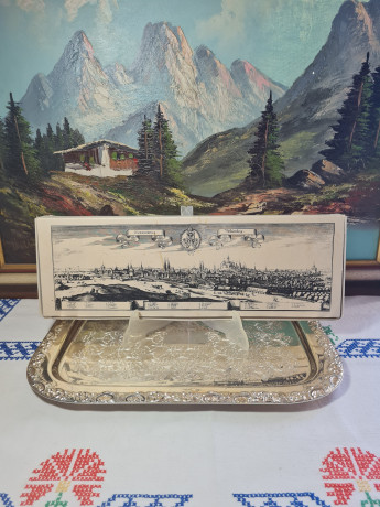 Набор тарелок винтажных VMC Reims, заводская упаковка, стекло, 3 шт., 14,5 см, Франция, 1960-70гг.