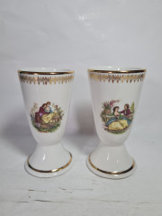Бокалы винтажные Porcelaine De Luxe "Влюбленная пара", фарфор, 2 шт., 14.5 см, Франция, 1960-70гг.