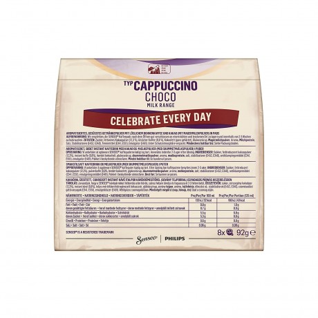 Senseo Cappuccino choco Сенсео Кофе в чалдах Капучино шоколадный, 8 штук, 92 г