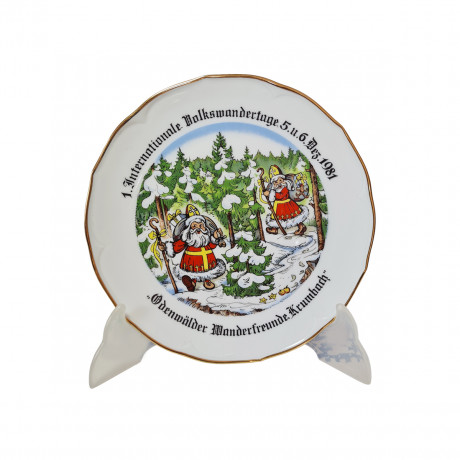E & A Bockling Neudenau Декоративная тарелка "Международный день походов 1981г", 19см, Германия, 1981г.