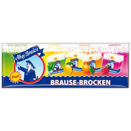 Ahoj-Brause Brocken Конфеты с лимоном, апельсином и малиной 10x8г