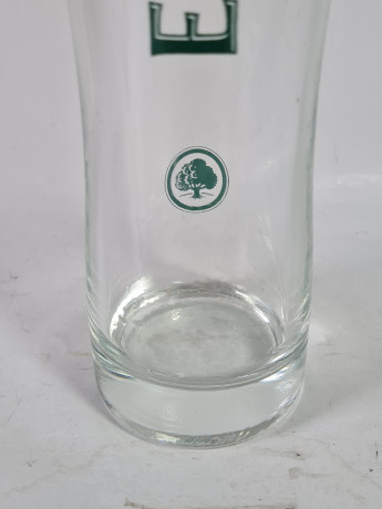 Немецкий бокал винтажный Eichbaum Ureich Pils. с зеленым логотипом, стекло, 0.5 л, 24 см, Германия, 1970-80гг.