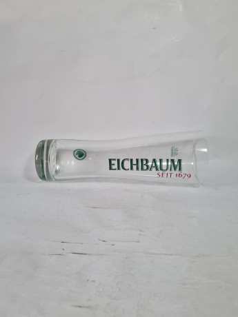 Немецкий бокал винтажный Eichbaum Ureich Pils. с зеленым логотипом, стекло, 0.5 л, 24 см, Германия, 1970-80гг.