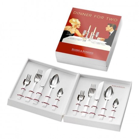 Robbe & Berking Robbe & Berking Dinner for two - Eclipse 150 g versilbert Menubesteck-Set im Geschenkkarton 10-tlg. Robbe &amp; Berking Dinner for two - Eclipse Набор посеребренных столовых приборов 150 г в подарочной упаковке 10 шт.