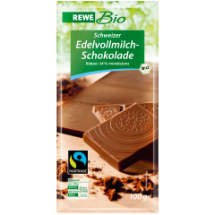 REWE Bio Vollmilchschokolade Молочный шоколад 100г