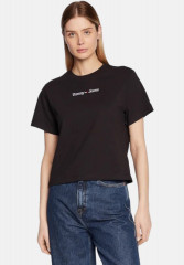 Tommy Hilfiger Print T-shirt black футболка с принтом черный