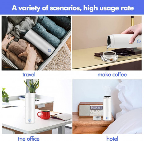 Aoucheni Aoucheni Reise-Wasserkocher Elektrische Tragbarer Wasserkocher Mini 400 ml, Schnellheizfunktion  Aoucheni Travel Kettle Электрический портативный чайник, мини, 400 мл, с функцией быстрого нагрева