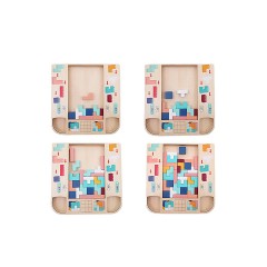 Hocan Kindererleuchtung Raumliches Denken Puzzlespiel Tetris Drei-in-Eins-Bausteine Детская развивающая головоломка с пространственным мышлением Тетрис Три в одном Строительные блоки