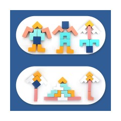 Hocan Kindererleuchtung Raumliches Denken Puzzlespiel Tetris Drei-in-Eins-Bausteine Детская развивающая головоломка с пространственным мышлением Тетрис Три в одном Строительные блоки