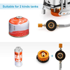 POCHUMIDUU Gaskocher 3500W Gaskocher mit Piezozundung Winddicht, Faltbar Gas Camping Gasbrenner fur Outdoor Picknick Trekking Wandern  POCHUMIDUU Газовая плита 3500 Вт Газовая плита с пьезоподжигом Ветрозащитная, складная газовая горелка для кемпинга для 