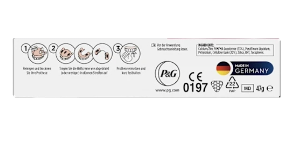 blend-a-dent Haftcreme Complete geschmacksneutral, 47 g Крем для фиксации зубных протезов Complete, без вкусовых добавок, 47 г