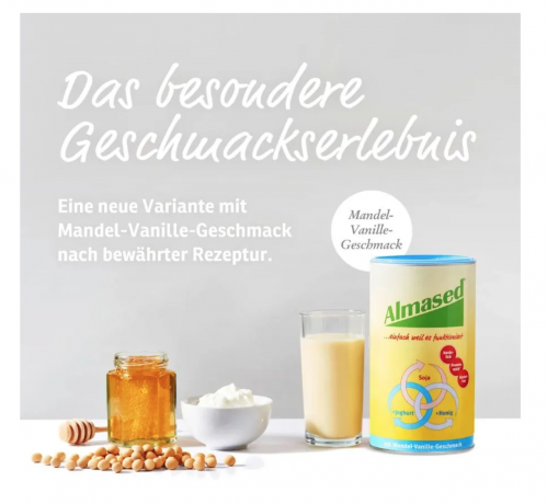 Almased Vitalkost Mandel-Vanille Pulver 500g x 3stk, Коктейль для похудения Миндаль-Ваниль, протеиновый напиток для снижения веса, заменитель питания, белковая смесь 3 шт х 500 г