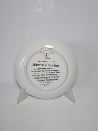 LILIEN PORZELLAN Номерная декоративная тарелка "Браконьеры" Франц фон Дефреггер, 5039C, 20см, Германия, 1988г.