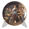 LILIEN PORZELLAN Номерная декоративная тарелка "Браконьеры" Франц фон Дефреггер, 5039C, 20см, Германия, 1988г.