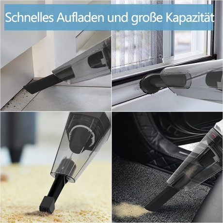 Haiaveng Haiaveng Akku-Handstaubsauger Handstaubsauger, 9000Pa Handstaubsauger Akku Beutellos NassTrocken  Беспроводной ручной пылесос Haiaveng, ручной пылесос 9000 Па, аккумулятор, без мешка для влажной и сухой уборки