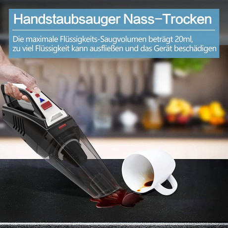 Haiaveng Haiaveng Akku-Handstaubsauger Handstaubsauger, 9000Pa Handstaubsauger Akku Beutellos NassTrocken  Беспроводной ручной пылесос Haiaveng, ручной пылесос 9000 Па, аккумулятор, без мешка для влажной и сухой уборки