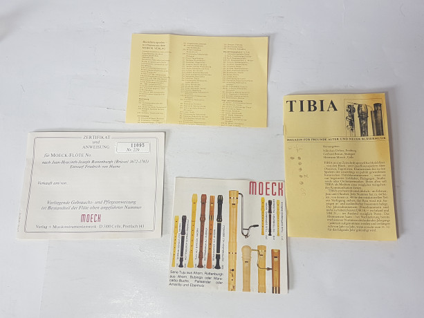 Флейта винтажная Moech Rottenburg в заводской упаковке, с инструкцией, 17,5 x 13 x 4 см, Германия, 1960-70гг.