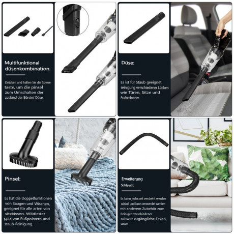 Andeman Andeman Akku-Handstaubsauger, Staubsauger NassTrocken 8000pa fur Auto Hause  Беспроводной ручной пылесос Andeman, пылесос для влажной и сухой уборки 8000pa для дома в машине