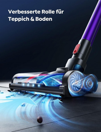 Buture Buture Akku-Hand-und Stielstaubsauger, beutellos, Staubsauger JR400 Staubsauger kabellos 33000Pa/400W, bis zu 55 MIN  Беспроводной ручной и стержневой пылесос Buture, без мешка, пылесос Бспроводной пылесос JR400 33000 Па/400 Вт, до 55 МИН