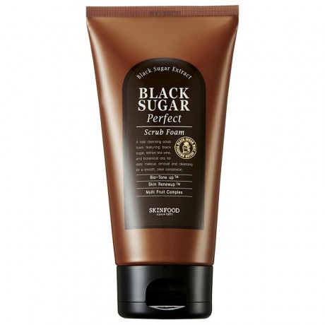SKINFOOD Black Sugar Perfect Scrub Foam  Пенка-скраб для лица Black Sugar Perfect