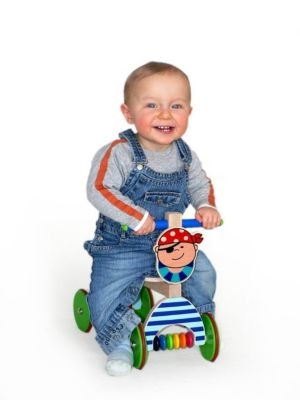 HESS Holzspielzeug Rutscher Pirat blau Деревянная горка пиратская синяя