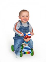 HESS Holzspielzeug Rutscher Pirat blau Деревянная горка пиратская синяя