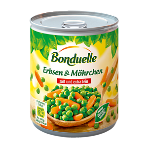 Bonduelle Зелёный Горошек с Морковью, extra fein, 530 г