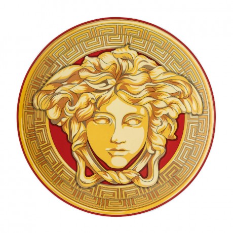 Rosenthal meets Versace Rosenthal Versace Medusa Amplified - Golden Coin Weihnachtsteller 2022 - 33 cm Rosenthal Versace Medusa Amplified - Рождественская тарелка с золотой монетой 2022 - 33 см