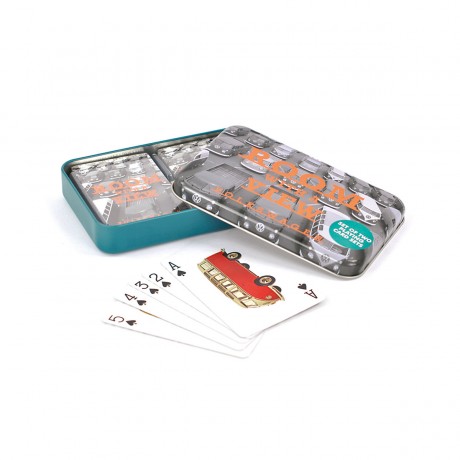 VW Collection by BRISA VW T1 Bulli Bus Spielkarten in Metalldose Игральные карты VW T1 Bulli Bus в металлической коробке