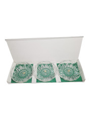 Набор тарелок винтажных VMC Reims, заводская упаковка, стекло, 3 шт., 14,5 см, Франция, 1960-70гг.