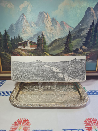 Набор тарелок винтажных VMC Reims, заводская упаковка, стекло, 3 шт., 14,5 см, Франция, 1960-70гг.