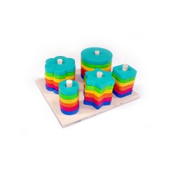 HESS Holzspielzeug Stapel-Sortierspiel Игра «Сортировка стопки деревянных игрушек»