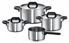 Rohe Rohe Topfset 4-tlg. VARIO MAX silber Набор сырых горшков 4 шт. ВАРИО МАКС