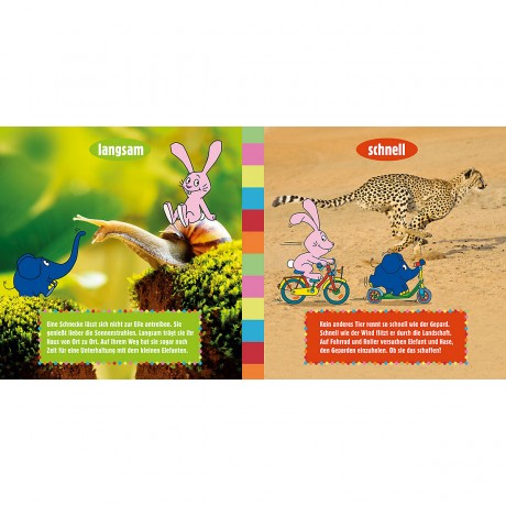 Tessloff Verlag Elefant und Hase entdecken die Gegensatze Слон и кролик обнаруживают противоположности