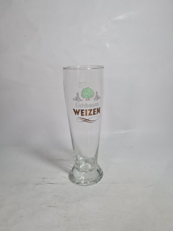 Немецкий бокал винтажный Eichbaum Ureich Pils. с зеленым логотипом, стекло, 0.3 л, 20.5 см, Германия, 1970-80гг.