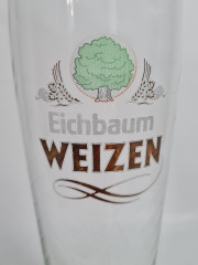 Немецкий бокал винтажный Eichbaum Ureich Pils. с зеленым логотипом, стекло, 0.3 л, 20.5 см, Германия, 1970-80гг.