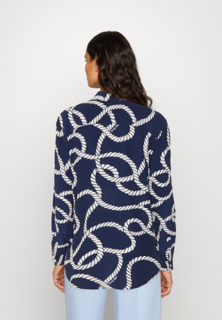 Tommy Hilfiger ROPE FLEUR Button-down blouse coastal/carbon navy ROPE FLEUR Блуза на пуговицах прибрежный / углеродный флот