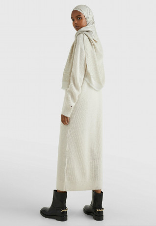 Tommy Hilfiger Jumper dress white dove Платье-джемпер Белый голубь