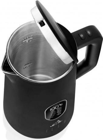 eta eta Wasserkocher ELSA schwarz ETA559790000, 1,5 l, 1800 W, Doppelwandiges Design zum Schutz vor Verbrennungen  чайник ELSA черный ETA559790000, 1,5 л, 1800 Вт, конструкция с двойными стенками для защиты от ожогов