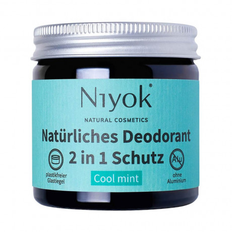 Niyok 2in1 Deodorant Cool Mint 40ml  Дезодорант 2в1 Прохладная мята 40мл