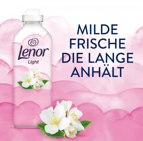 Lenor Light Weichspuler Jasminblute 71 WL, Кондиционер для белья с ароматом Жасмина, 71 загрузка (1596мл)