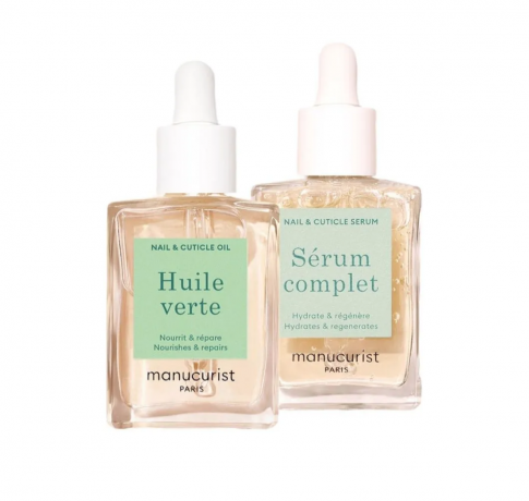 Manucurist SET Huile verte + Serum komplet, Набор средств для маникюра 2 средства: масло для кутикулы 15 мл и сыворотка для ногтей 15 мл, питание и восстановление ногтей