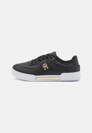 Tommy Hilfiger PREP COURT  Trainers black/gold ПОДГОТОВИТЕЛЬНАЯ СУДА Тренеры черное золото